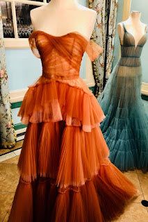 A-Line Princess sweetheart long prom dress, evening dress fg936