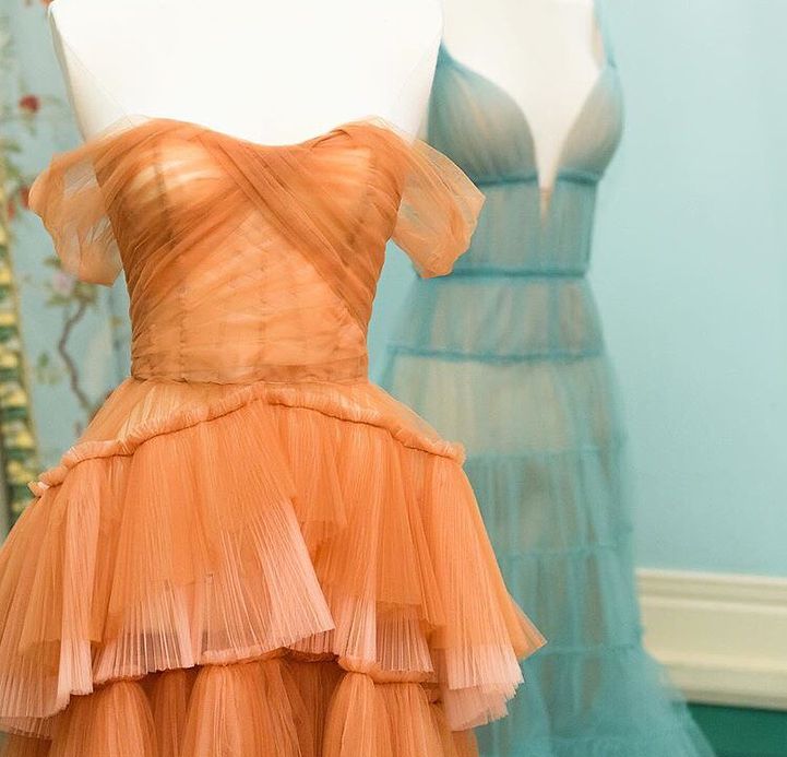 A-Line Princess sweetheart long prom dress, evening dress fg936