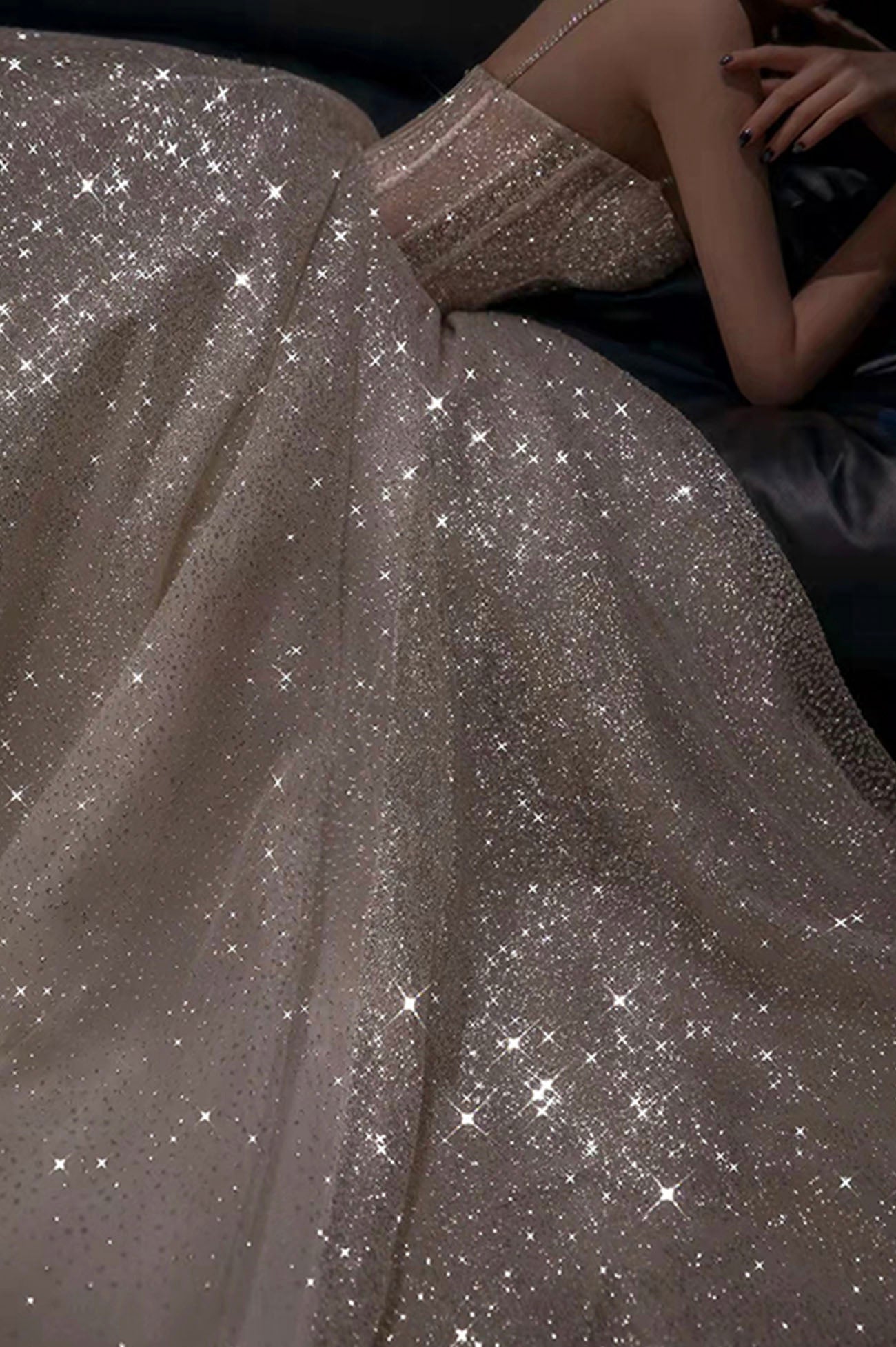 SPARKLING SEQUIN LONG PROM DRESS EVENING DRESS fg3481