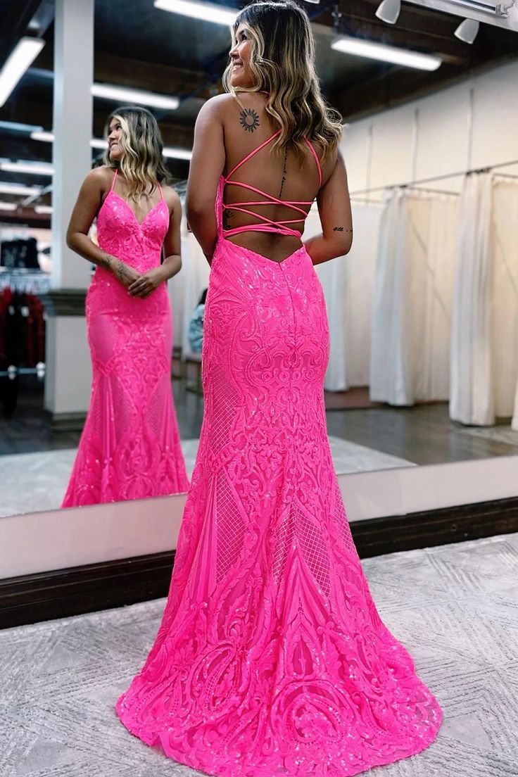 Sparkly Mermaid Backless Sequins Long Prom Dress Formal Occasion Dresses fg3542