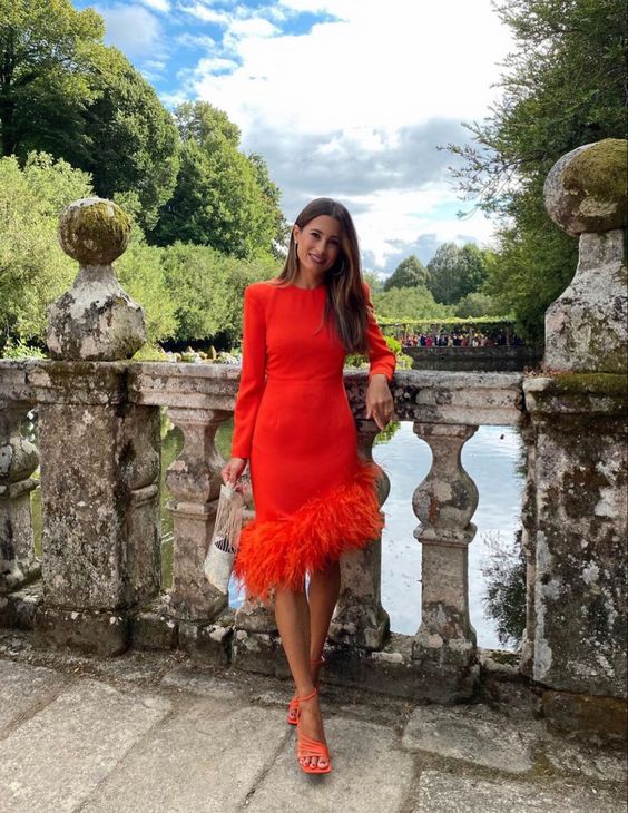 Orange Elegant Cocktail Dresses Short Prom Dress fg3506