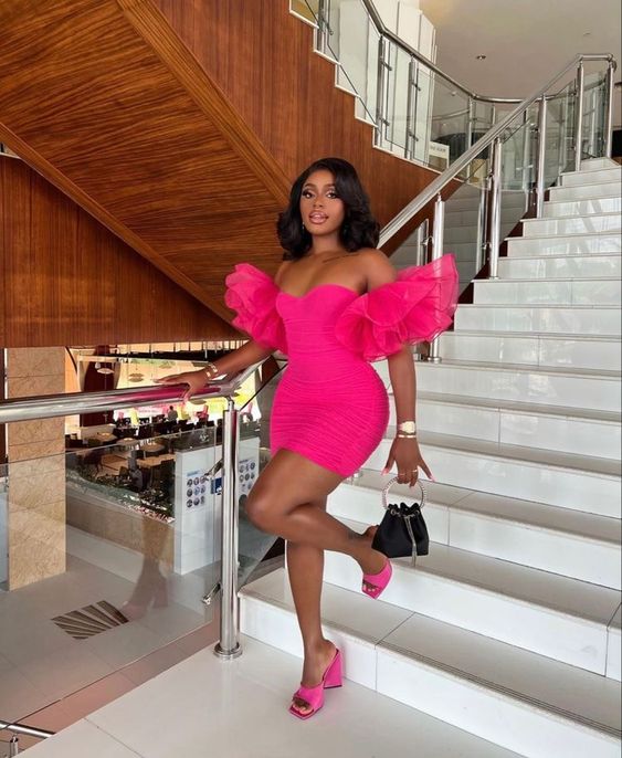 Hot Pink Short Prom Dress Homecoming Dress fg3857