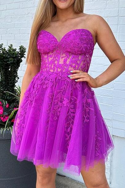 Sexy Lace Homecoming Dress, Short Prom Dress fg3426