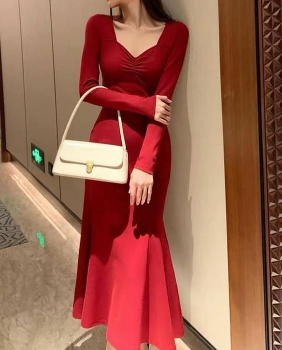 Red Long Evening Dresses Prom Gown Party Gowns fg3900