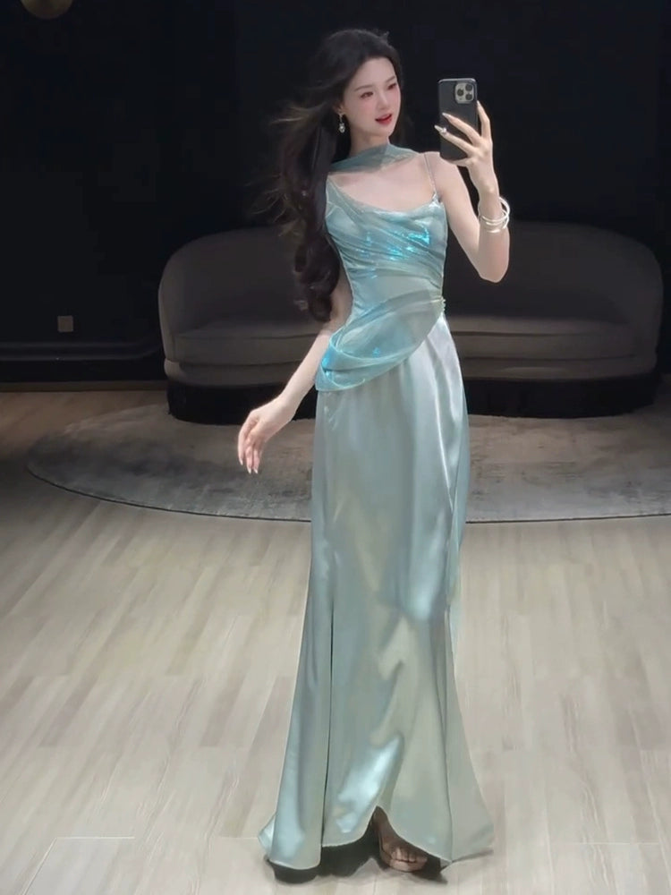 Mermaid Long Prom Dress Sexy Evening Dresses fg7662