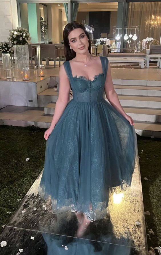 A Line Elegant Prom Dress Ankle Length Formal Evening Dress fg1984