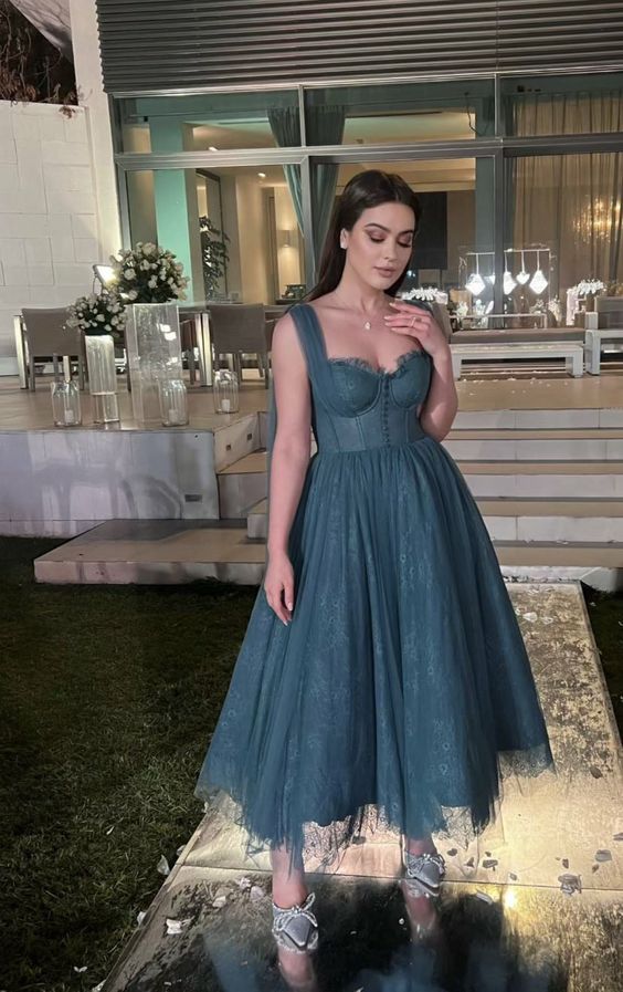 A Line Elegant Prom Dress Ankle Length Formal Evening Dress fg1984