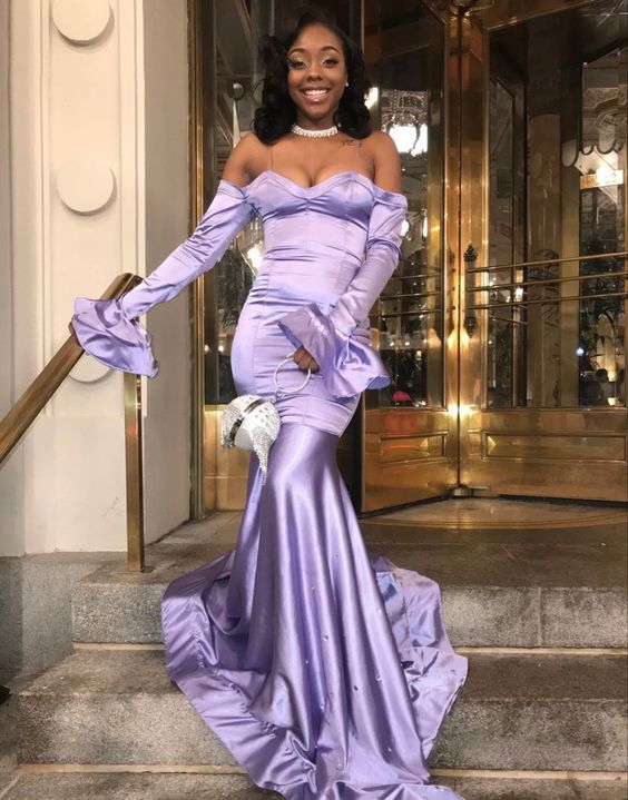 Fashion new prom dress purple mermaid party dress evening dress fg2050