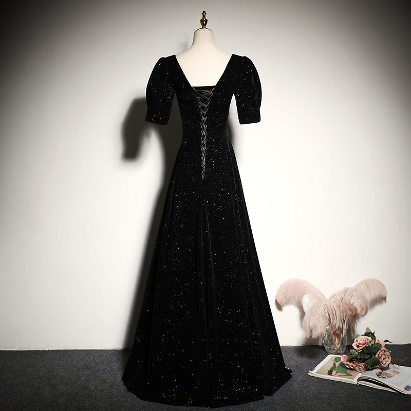 Black evening dress 2022 new long elegant prom dress fg122