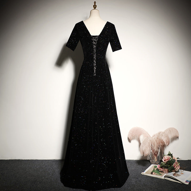 Black evening dress 2022 new dress long elegant prom dress fg125