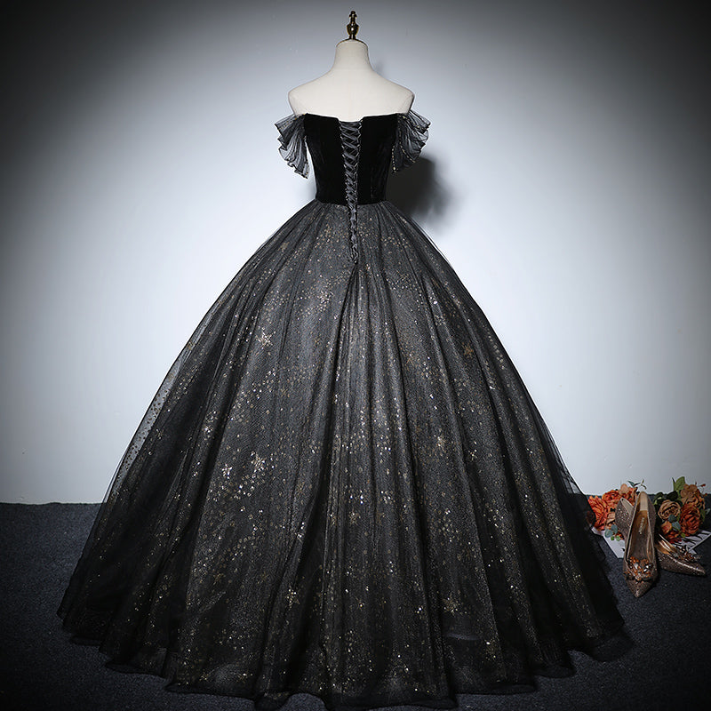 Black evening dress 2022 new dress long elegant prom dress fg126