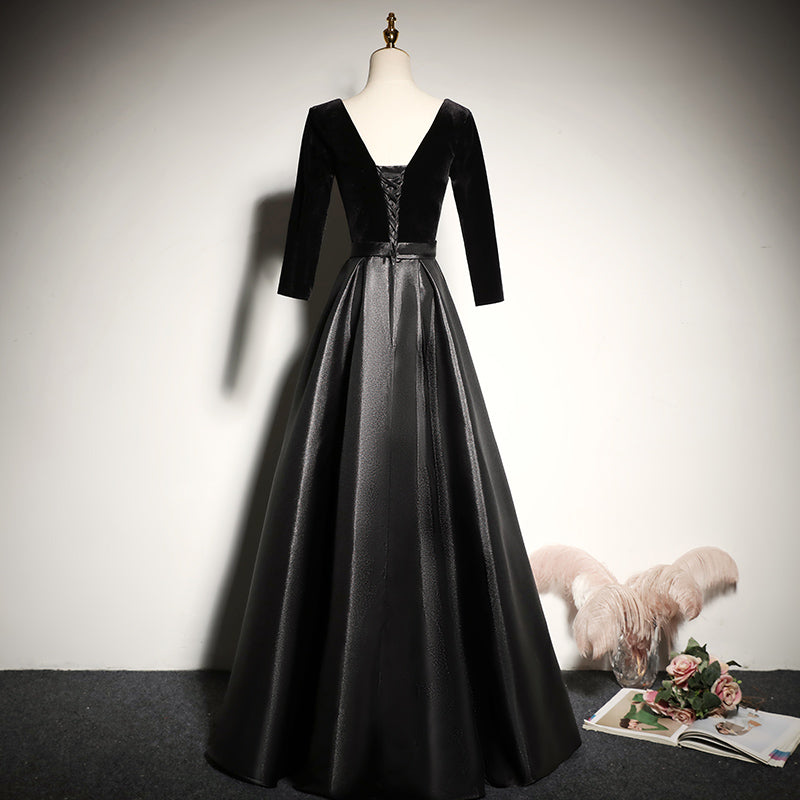 Black evening dress 2022 new long elegant party dress prom dress fg129