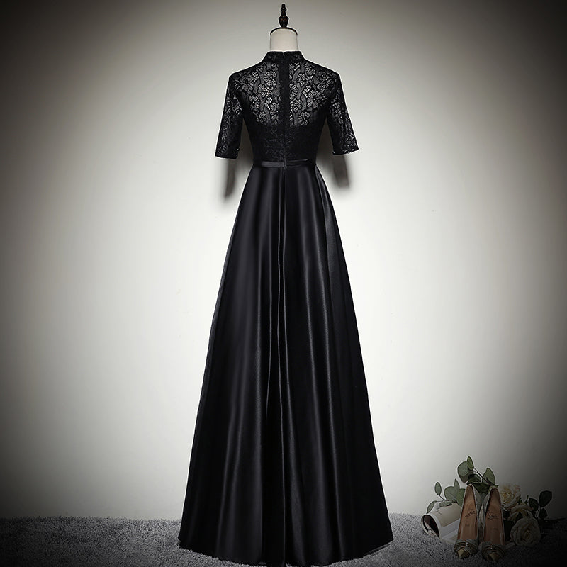 black evening dress prom dress fg148