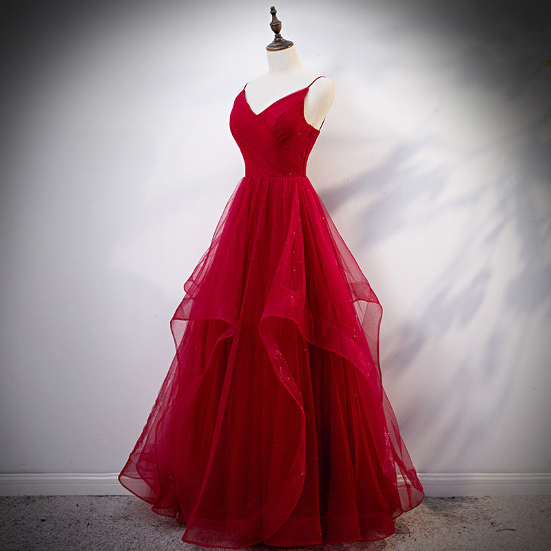 Long red evening dress fashion party gowns bridesmaid dress prom dress fg160