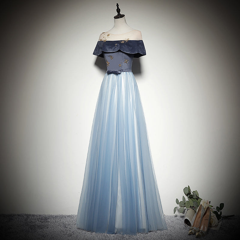 Simple and generous dress new style blue bridesmaid dress evening dress prom dress fg168
