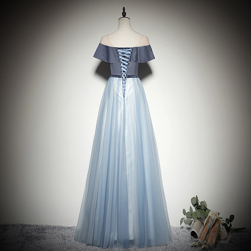 Simple and generous dress new style blue bridesmaid dress evening dress prom dress fg168