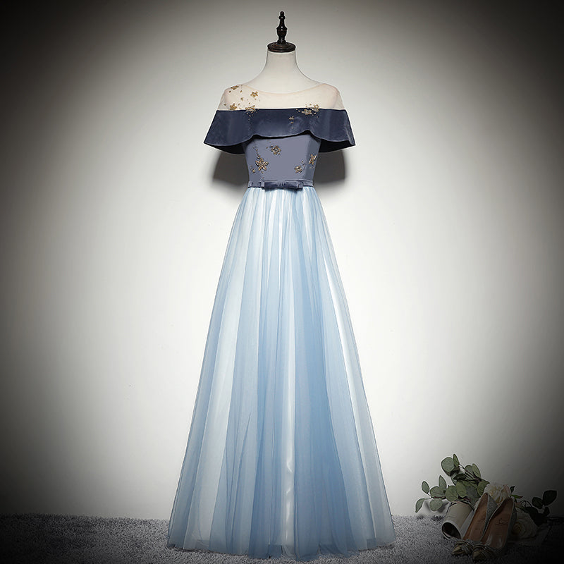 Simple and generous dress new style blue bridesmaid dress evening dress prom dress fg168