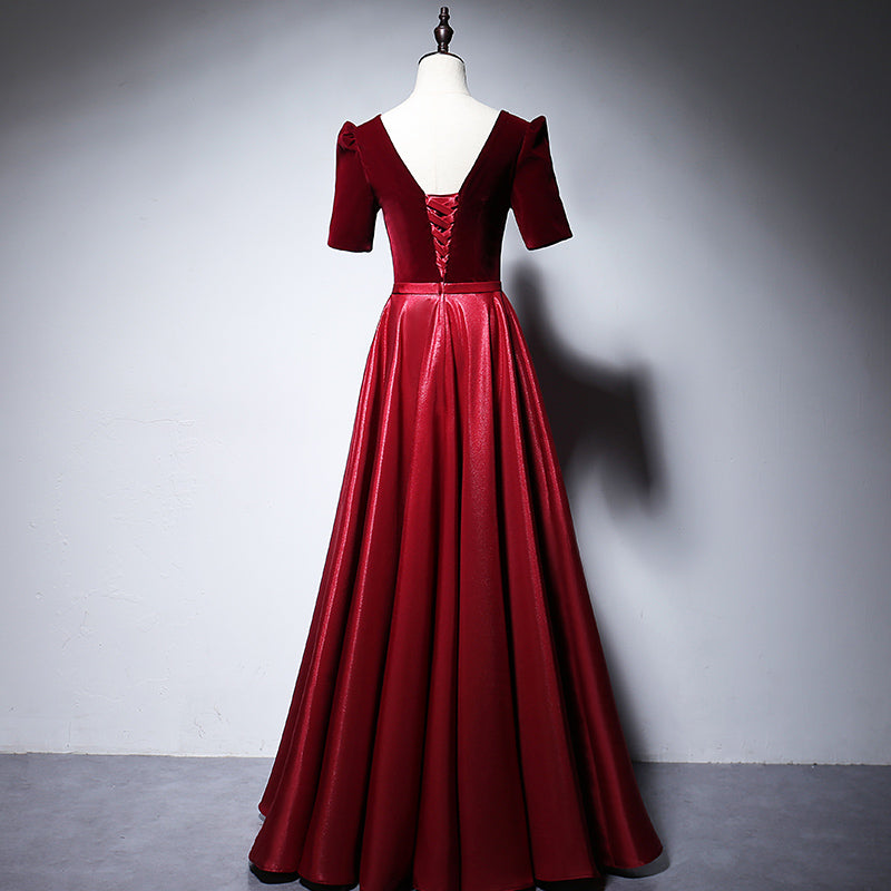 New style a line red long evening dress prom dress fg173