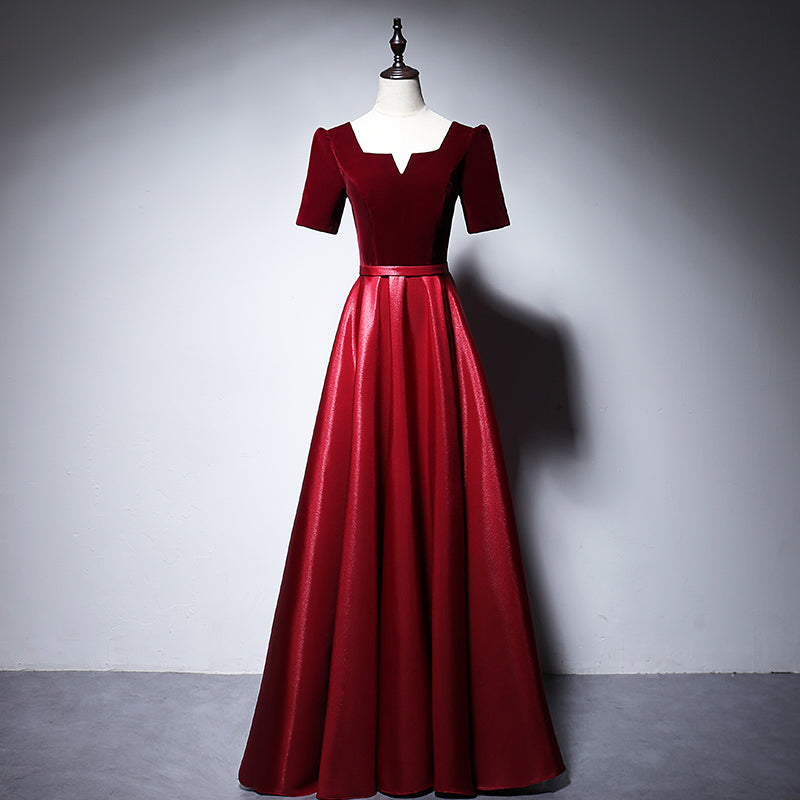 New style a line red long evening dress prom dress fg173