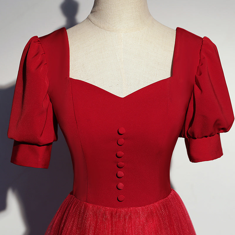 A-line red evening dress new long prom dress fg187