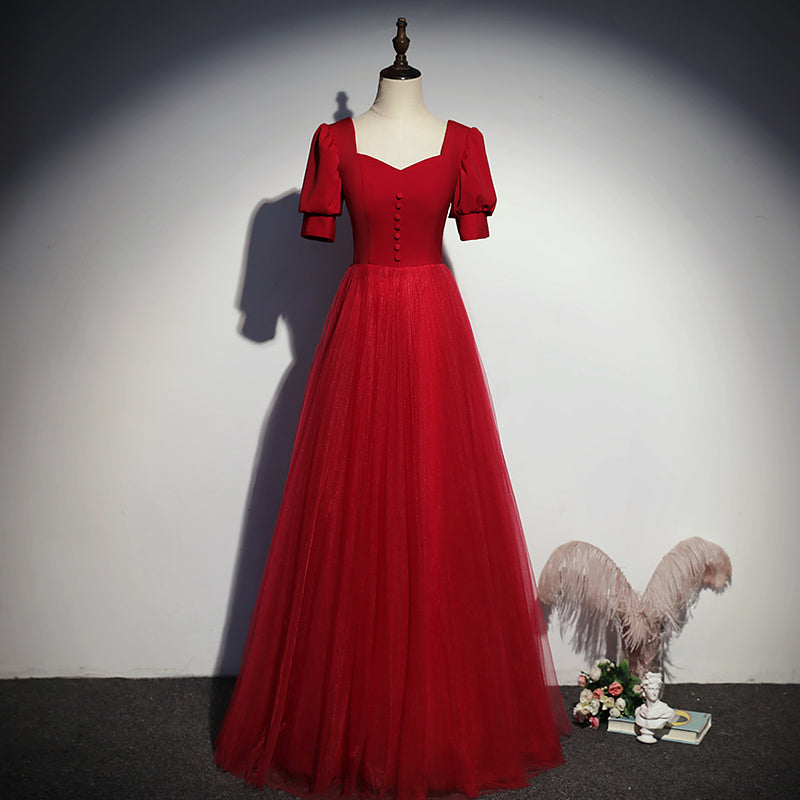 A-line red evening dress new long prom dress fg187