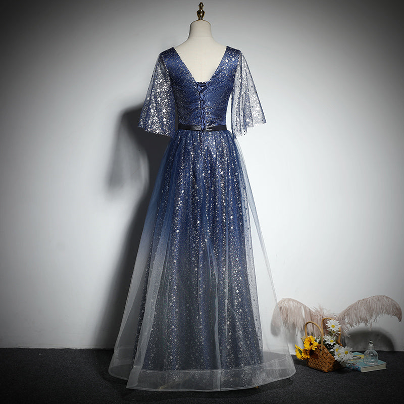 A-line navy blue bridesmaid dress evening dress new prom dress party gowns fg194
