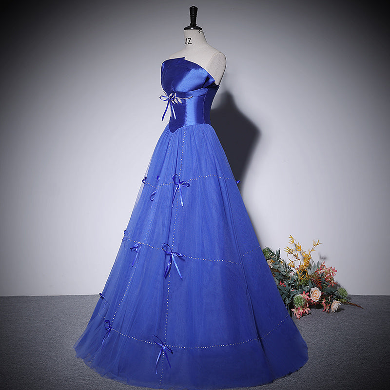 Blue a line evening dress new prom dress party gowns fg223