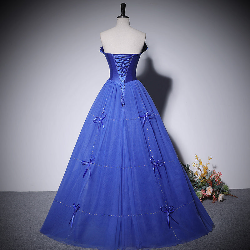 Blue a line evening dress new prom dress party gowns fg223