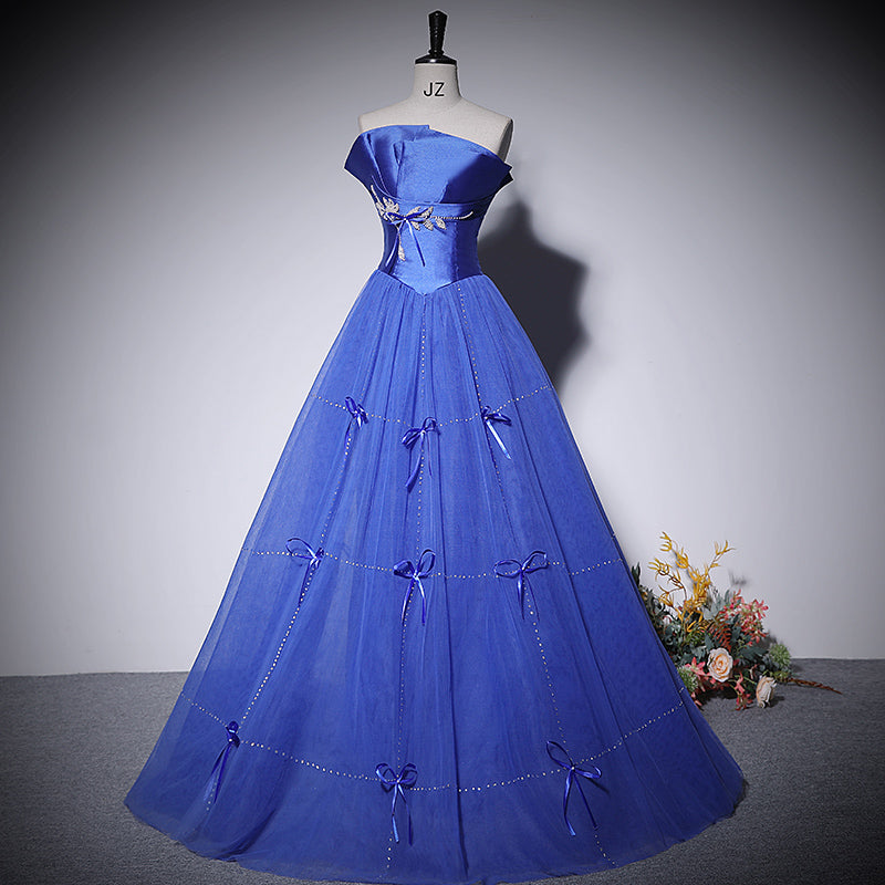 Blue a line evening dress new prom dress party gowns fg223