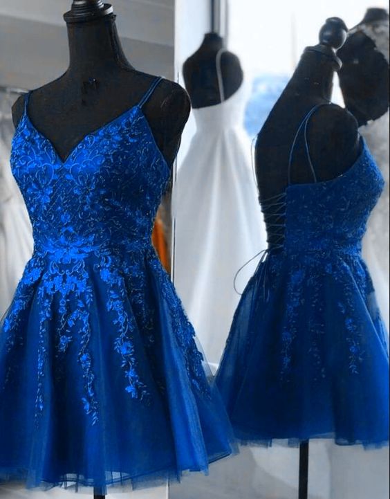 Lovely Tulle with Lace Straps Short Homecoming Dress fg61