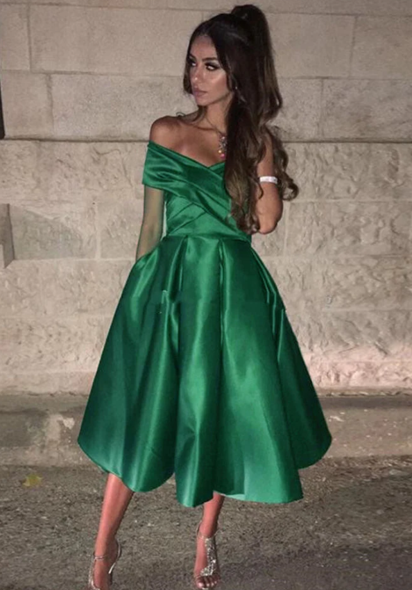 Royal Blue Knee Length Off the Shoulder Girls Homecoming Dress Short Graduation Dress fg642