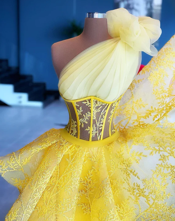 yellow evening Dress Prom Dresses Long fg719