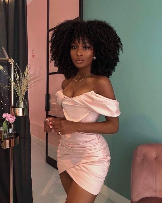 black girl pink hoco dress tight homecoming dresses fg754