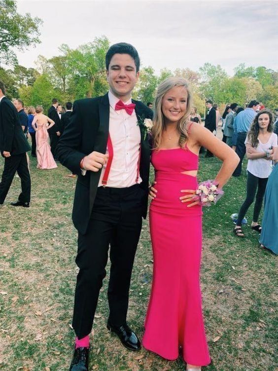 Spaghetti Straps Mermaid Prom Dress, Floor Length Prom Dress fg854