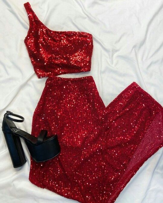 Red Prom Dress Two Piece Prom Dress Mermaid Prom Dress fg864