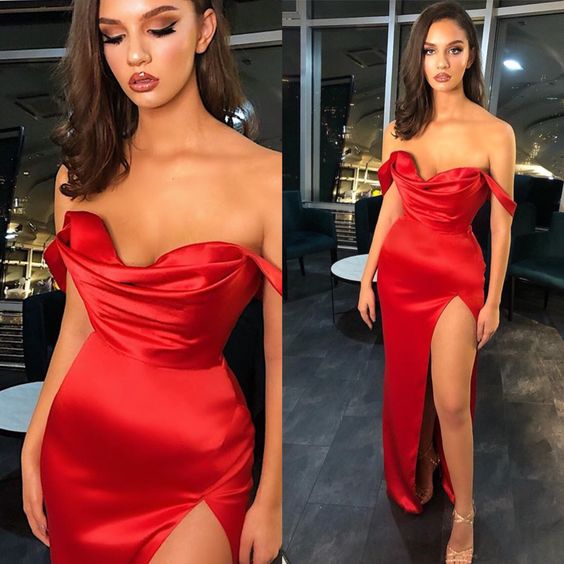 Red rom Dress Long Evening Dress fg877
