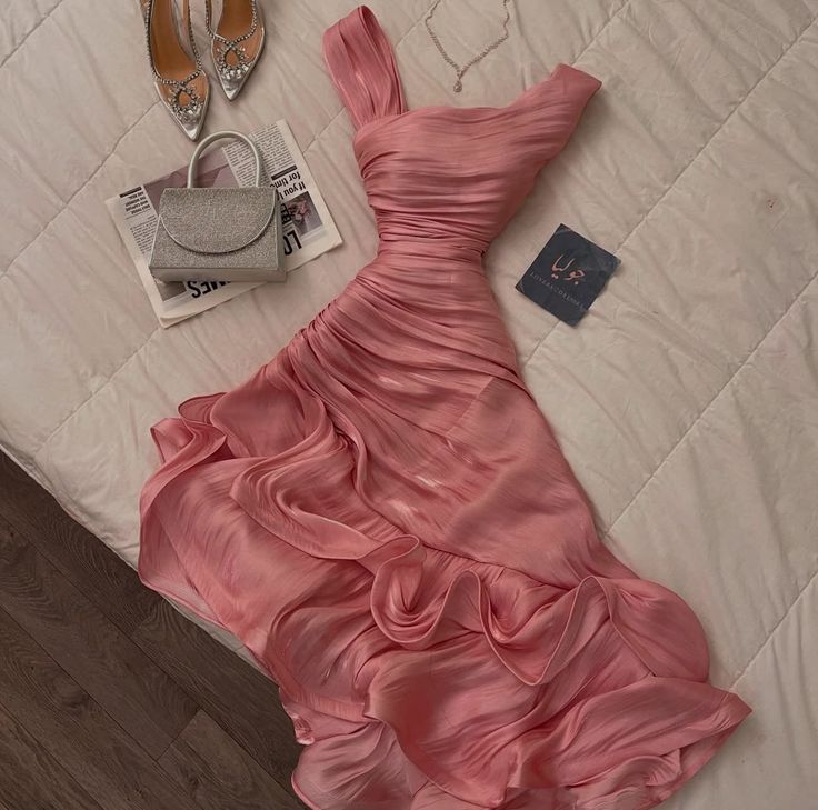 Pink Prom Dresses Evening Party Dress    fg7351