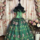 A Line Green Quinceanera Dress Ball Gown Off Shoulder Sweet 16 Dress      fg7356