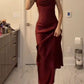 Modest Mermaid Straps Burgundy Prom Dress        fg6345