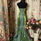 Green Strapless Long Prom Dress,Long Evening Gowns           fg7146