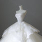 A Line Ball Gown White Tulle Long Wedding Dress Princess Bridal Gown       fg7396