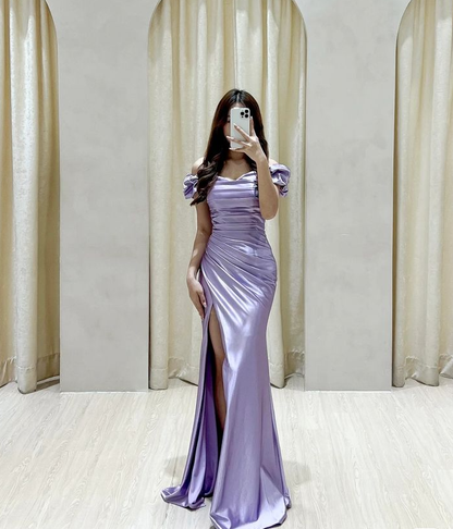 Lilac Evening Dresses Formal Party Dress Long Prom Gown       fg6801