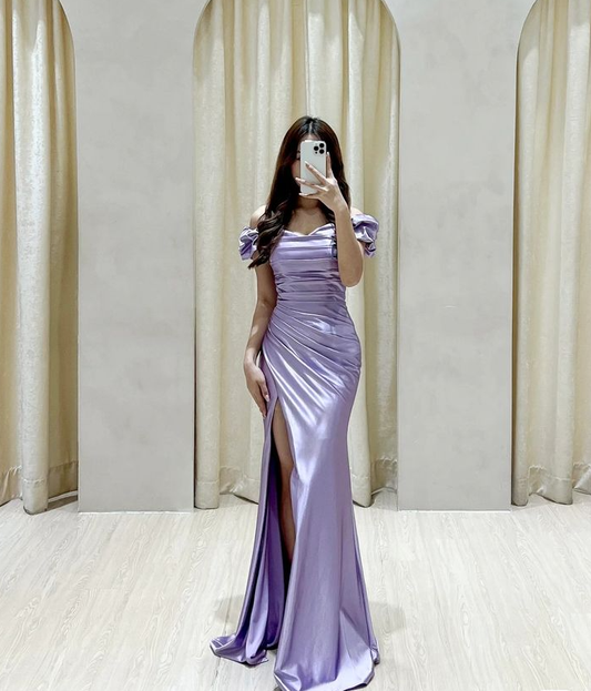 Lilac Evening Dresses Formal Party Dress Long Prom Gown       fg6801