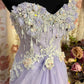 Lilac Strapless Prom Dresses Long Evening Party Dress    fg7344