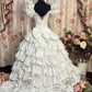 A Line Long Elegant Wedding Dresses Princess Bridal Gown       fg7347