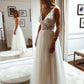 Tulle Lace A-line V-neck Wedding Dresses      fg6417