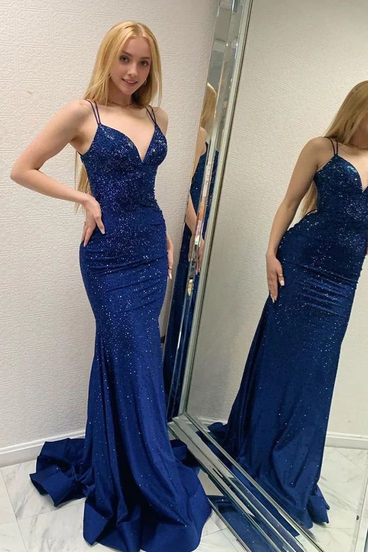 Gorgeous Spaghetti Straps Long Prom Dress      fg4711