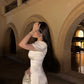 White Long Prom Dress, Elegant Evening Party Dress     fg7326