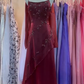 Burgundy Prom Dresses Evening Dress Floor Length Party Gowns     fg6556