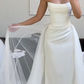 White Strapless Long Wedding Dress Princess Bridal Gown       fg7380